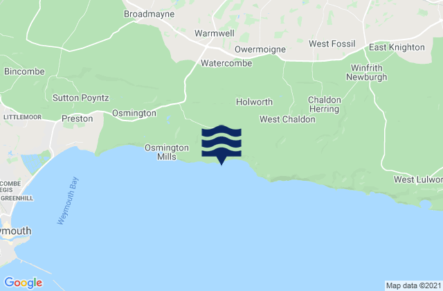 Mappa delle Getijden in Ringstead Bay Beach, United Kingdom