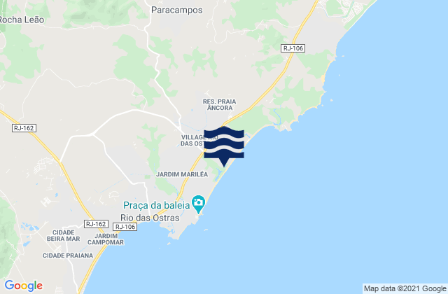 Mappa delle Getijden in Rio das Ostras, Brazil