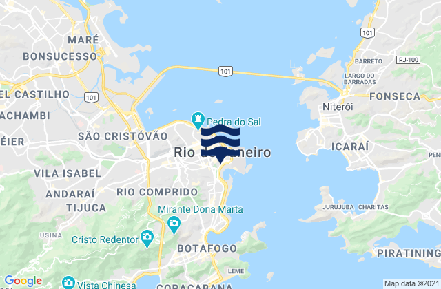Mappa delle Getijden in Rio de Janeiro, Brazil