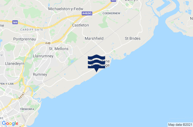 Mappa delle Getijden in Risca, United Kingdom