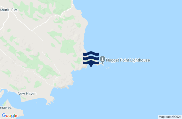 Mappa delle Getijden in Roaring Bay, New Zealand
