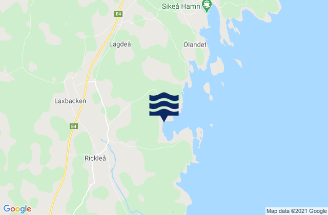 Mappa delle Getijden in Robertsfors Kommun, Sweden