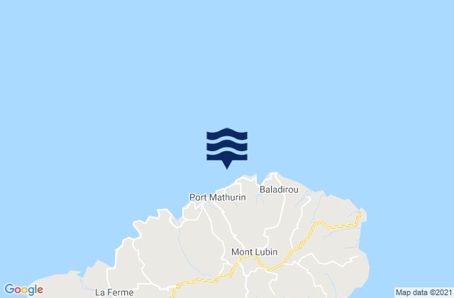 Mappa delle Getijden in Rodriguez Island, Reunion
