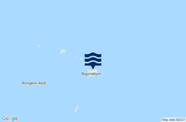 Mappa delle Getijden in Rongerik Atoll, Micronesia