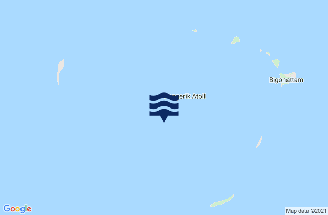 Mappa delle Getijden in Rongrik Atoll, Marshall Islands