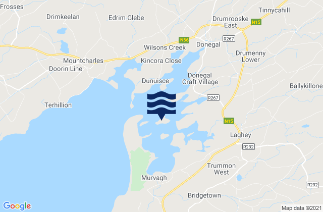 Mappa delle Getijden in Rooney’s Island, Ireland