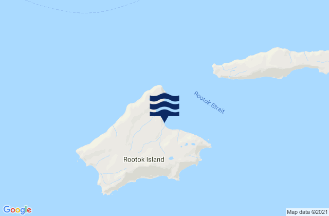 Mappa delle Getijden in Rootok Island, United States