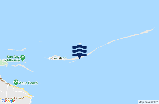 Mappa delle Getijden in Rose Island, United States