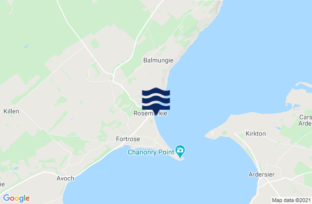 Mappa delle Getijden in Rosemarkie Beach, United Kingdom