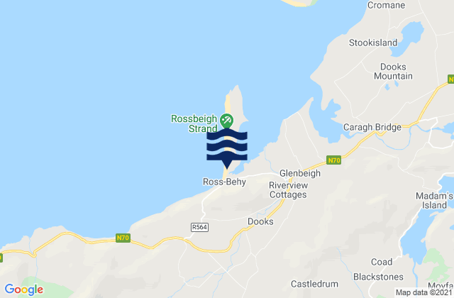 Mappa delle Getijden in Rossbeigh, Ireland