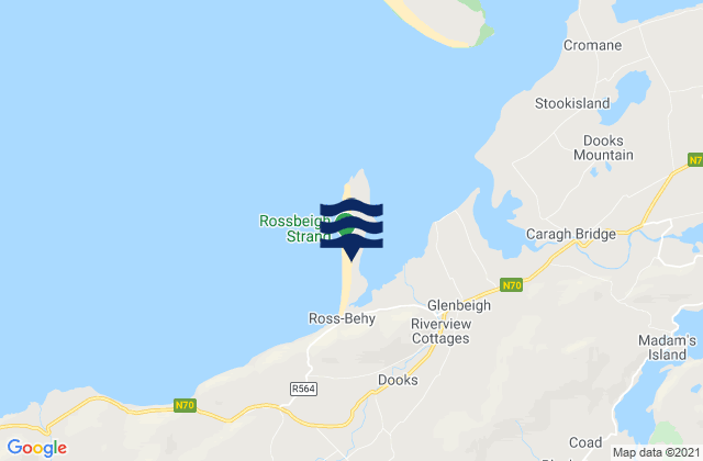 Mappa delle Getijden in Rossbeigh Strand, Ireland