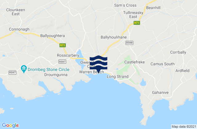 Mappa delle Getijden in Rosscarbery Bay, Ireland