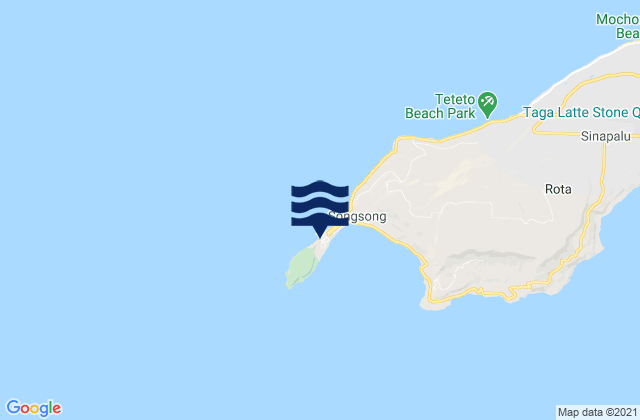 Mappa delle Getijden in Rota Island, Northern Mariana Islands