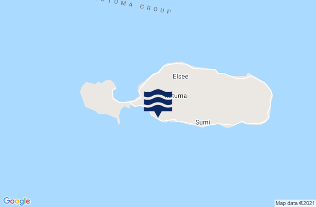Mappa delle Getijden in Rotuma, Fiji