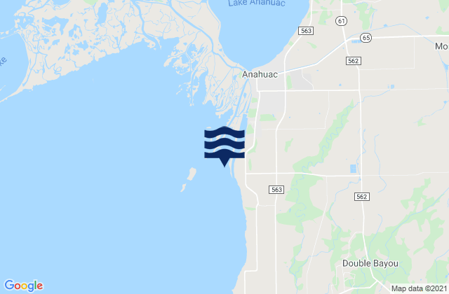 Mappa delle Getijden in Round Point Trinity Bay, United States