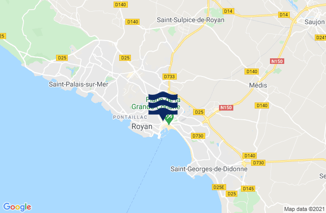 Mappa delle Getijden in Royan, France