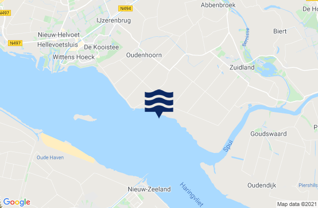 Mappa delle Getijden in Rozeburgsesluis Calandkanaal, Netherlands
