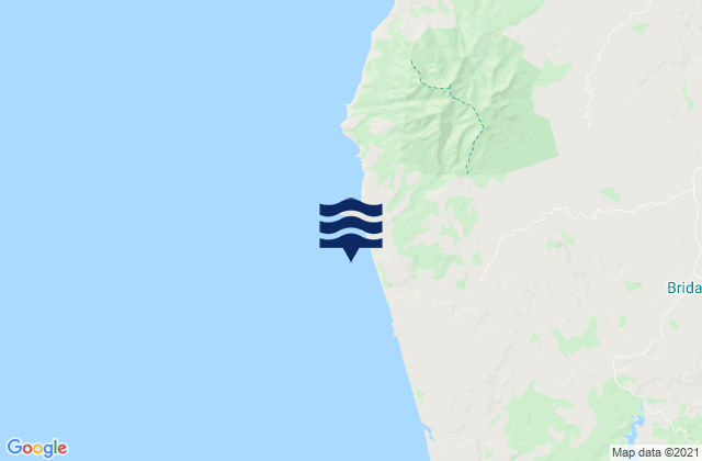 Mappa delle Getijden in Ruapuke Beach, New Zealand