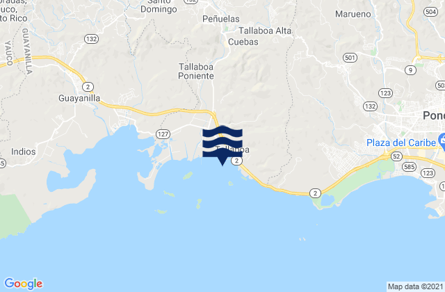 Mappa delle Getijden in Rucio Barrio, Puerto Rico