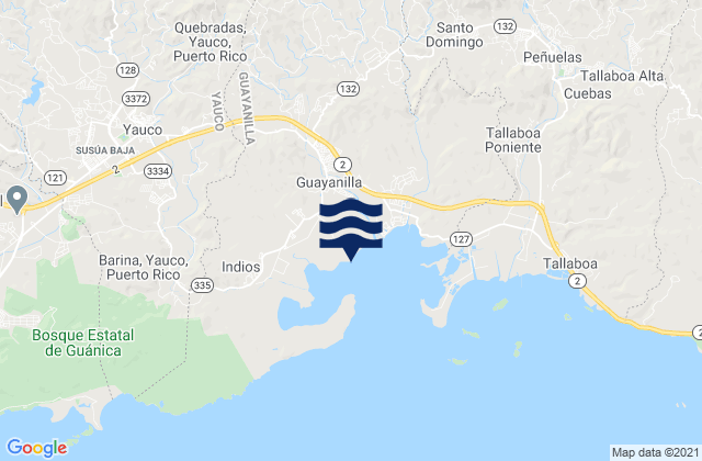 Mappa delle Getijden in Rufina Barrio, Puerto Rico