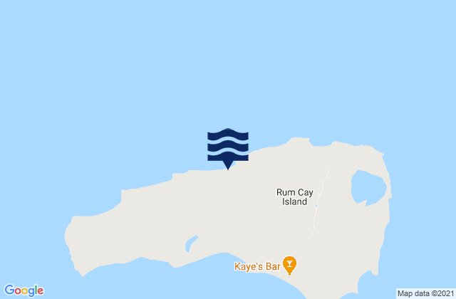 Mappa delle Getijden in Rum Cay, Bahamas