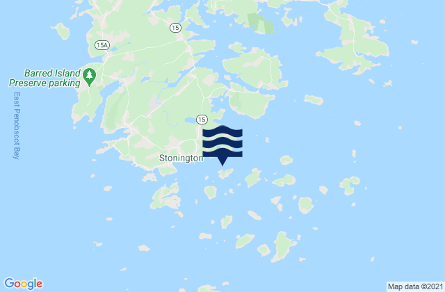 Mappa delle Getijden in Russ Island N of Deer Island Thorofare, United States