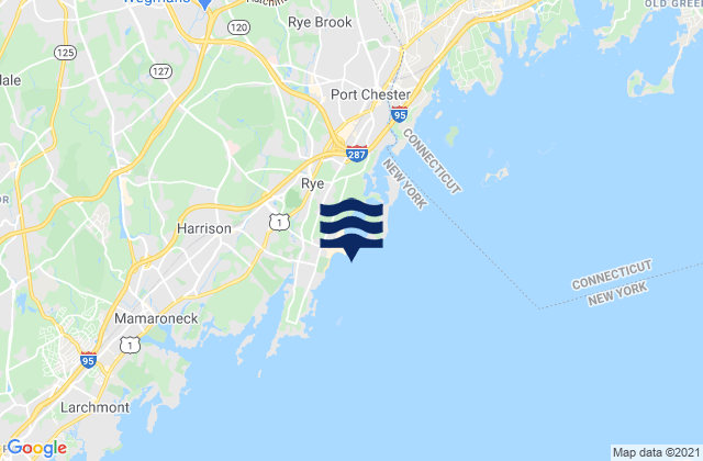 Mappa delle Getijden in Rye Beach, United States