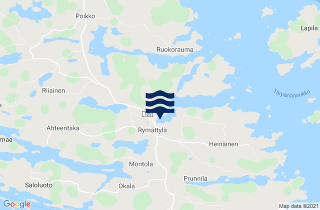 Mappa delle Getijden in Rymättylä, Finland