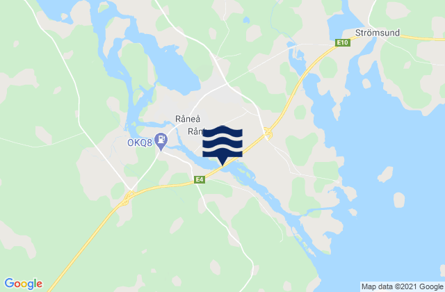 Mappa delle Getijden in Råneå, Sweden