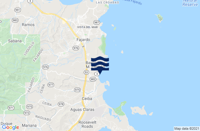 Mappa delle Getijden in Río Arriba Barrio, Puerto Rico