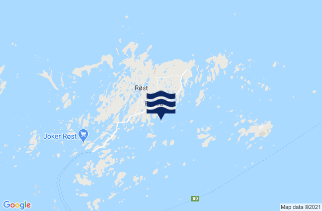 Mappa delle Getijden in Røst, Norway