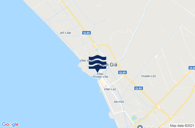 Mappa delle Getijden in Rạch Giá, Vietnam