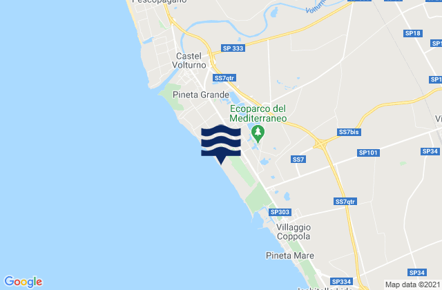Mappa delle Getijden in S.L.O Rodolfo beach, Italy