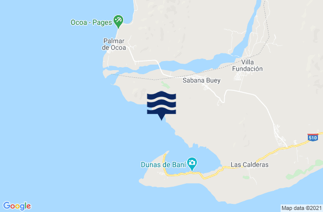 Mappa delle Getijden in Sabana Buey, Dominican Republic