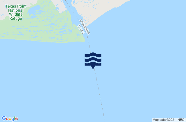 Mappa delle Getijden in Sabine Pass (jetty), United States
