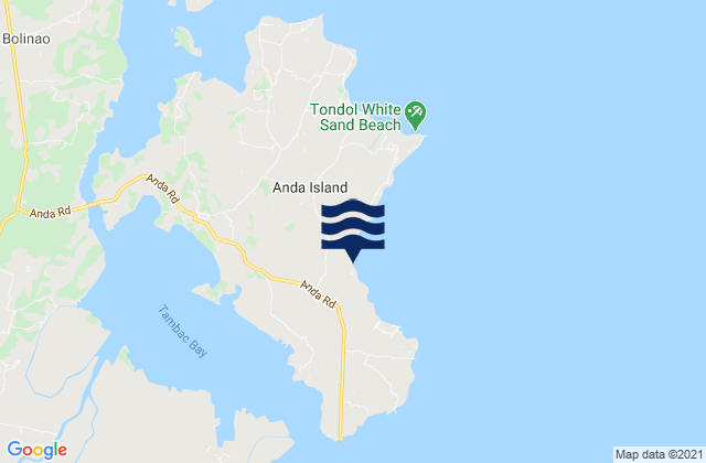 Mappa delle Getijden in Sablig, Philippines