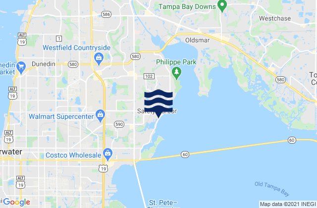 Mappa delle Getijden in Safety Harbor, United States