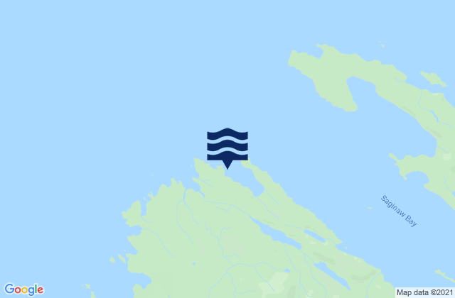 Mappa delle Getijden in Saginaw Bay (Kuiu Island), United States