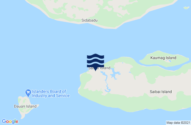 Mappa delle Getijden in Saibai Island, Papua New Guinea