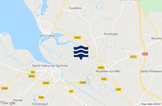 Mappa delle Getijden in Sailly-Flibeaucourt, France