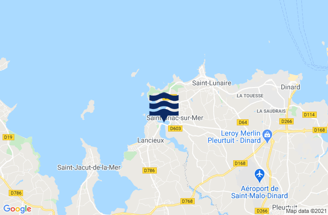 Mappa delle Getijden in Saint-Briac-sur-Mer, France