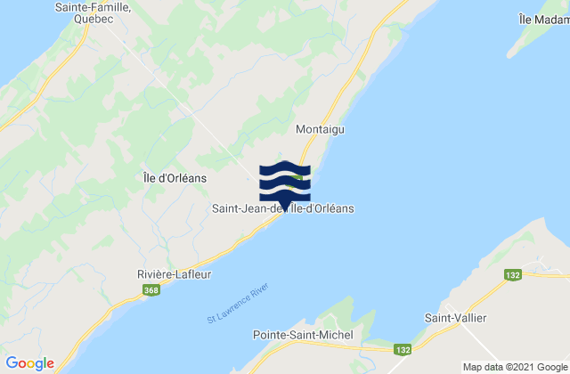 Mappa delle Getijden in Saint-Jean, Canada