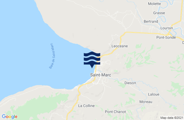 Mappa delle Getijden in Saint-Marc, Haiti