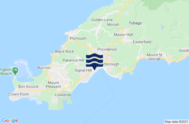 Mappa delle Getijden in Saint Andrew, Trinidad and Tobago