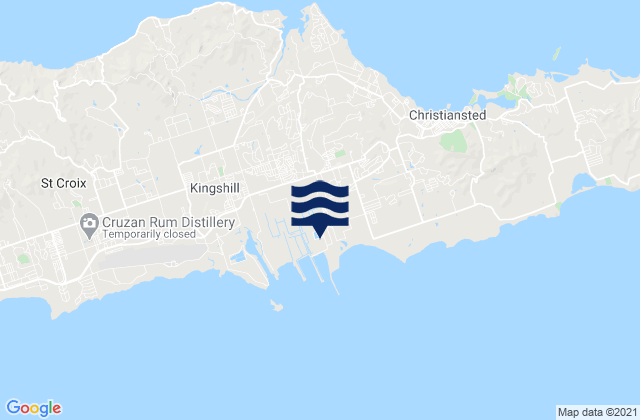 Mappa delle Getijden in Saint Croix, U.S. Virgin Islands