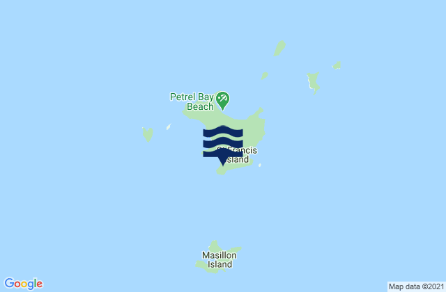 Mappa delle Getijden in Saint Francis Island, Australia