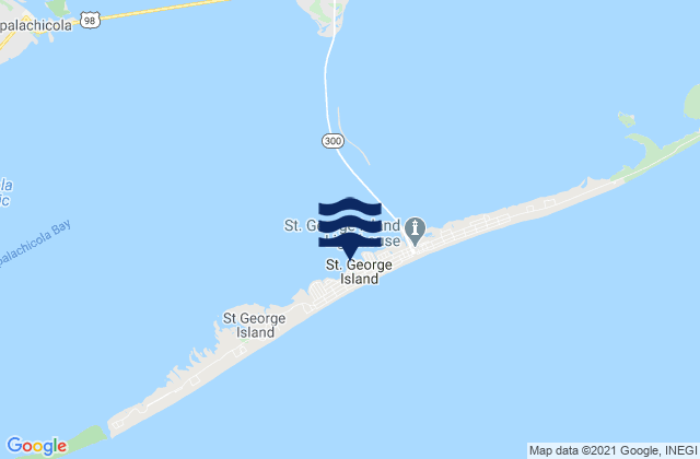 Mappa delle Getijden in Saint George Island, Sikes Cut, United States