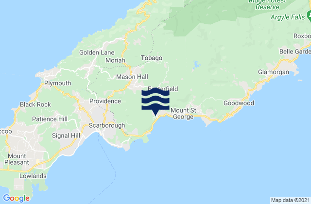 Mappa delle Getijden in Saint George, Trinidad and Tobago