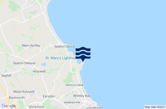 Mappa delle Getijden in Saint Mary’s Island Lighthouse, United Kingdom