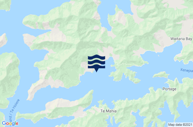 Mappa delle Getijden in Saint Omer Bay, New Zealand